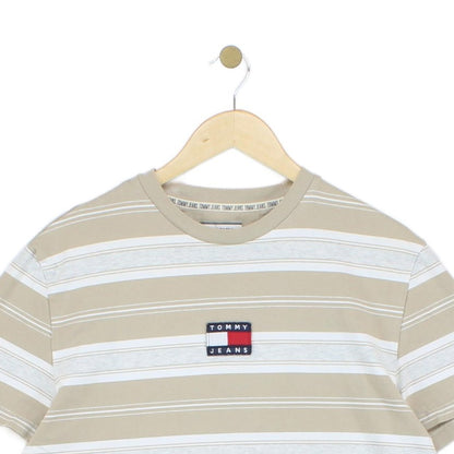 Mens Striped T-Shirt Crew Neck Short Sleeve