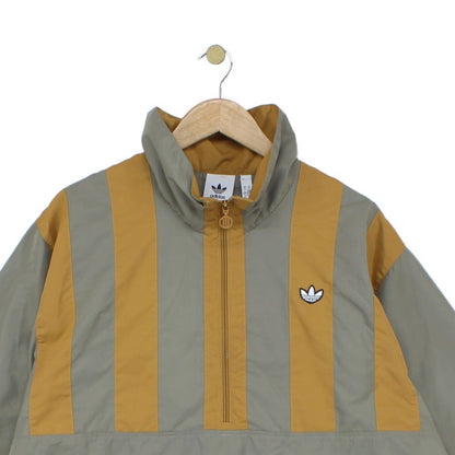 Mens Windbreaker Jacket 1/4 Zip Colorblock Oversized