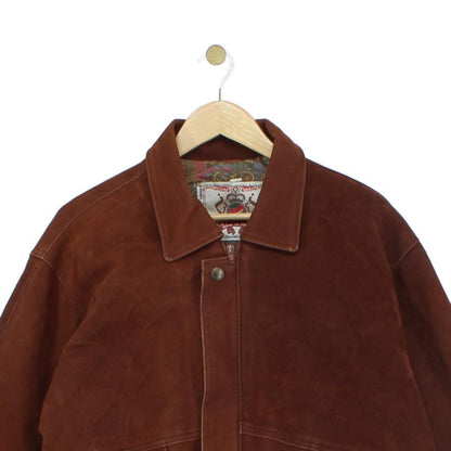 Mens Suede Jacket Made In Italy Full Zip