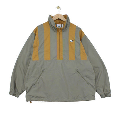 Mens Windbreaker Jacket 1/4 Zip Colorblock Oversized