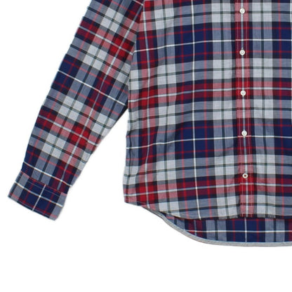 Mens Plaid Shirt Long Sleeve Casual Button Down