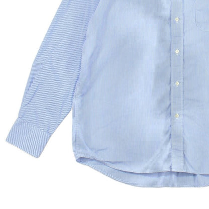 Mens Striped Shirt Button Up Long Sleeve Classic Cotton
