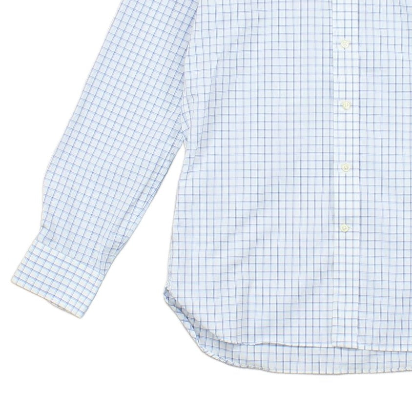 Mens Check Shirt Button Up Long Sleeve