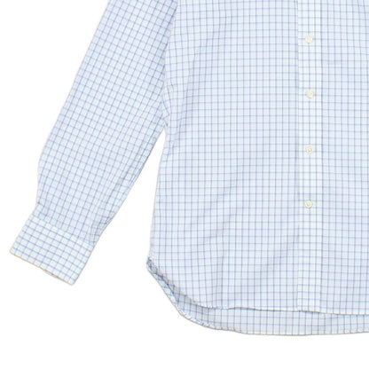 Mens Check Shirt Button Up Long Sleeve