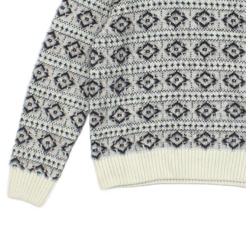 Womens Fair Isle Jumper Knit Winter Roll Neck