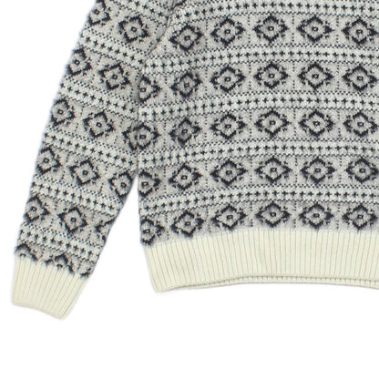 Womens Fair Isle Jumper Knit Winter Roll Neck