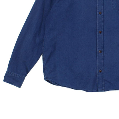 Mens Shirt Button Up Long Sleeve Collar Cotton