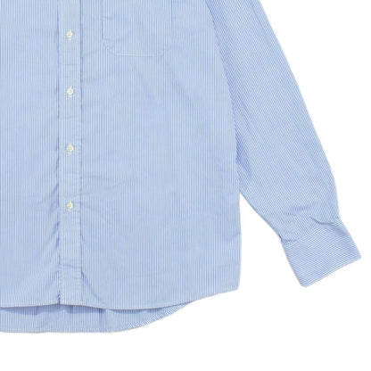 Mens Striped Shirt Button Up Long Sleeve Classic Cotton