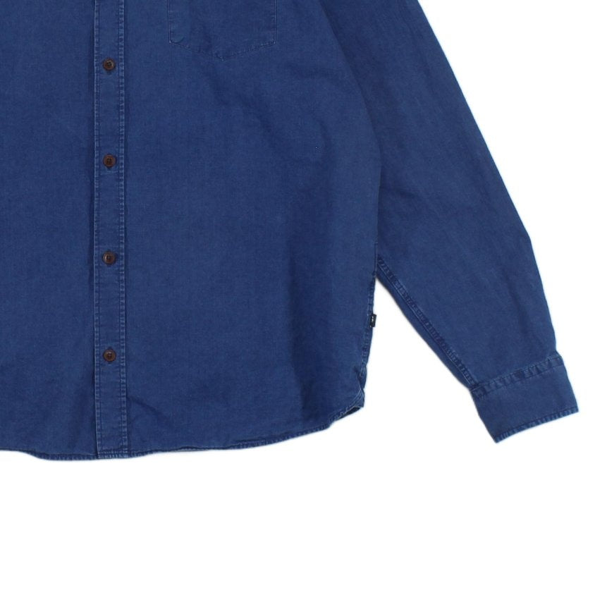 Mens Shirt Button Up Long Sleeve Collar Cotton