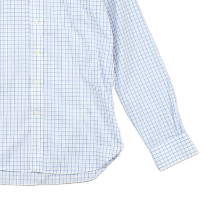 Mens Check Shirt Button Up Long Sleeve