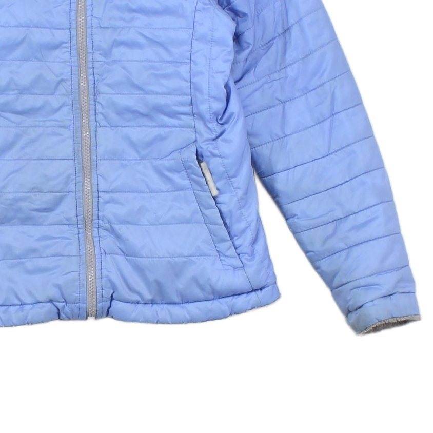 Girls Quilted Jacket Reversible Full Zip Lightweight