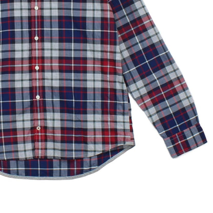 Mens Plaid Shirt Long Sleeve Casual Button Down