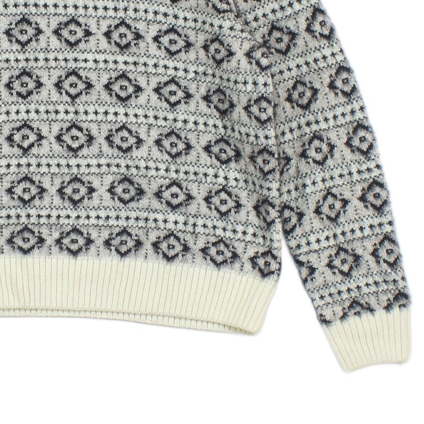 Womens Fair Isle Jumper Knit Winter Roll Neck