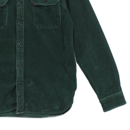 Mens Corduroy Shirt Western Button Up