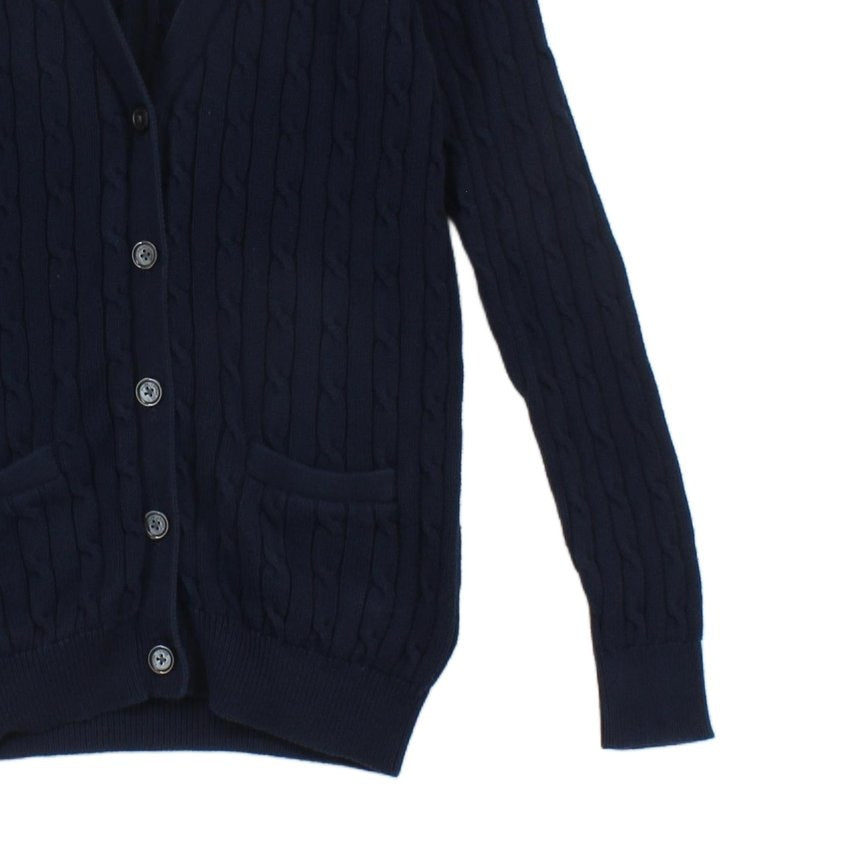 Womens Cable Knit Cardigan Classic Cotton