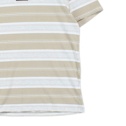Mens Striped T-Shirt Crew Neck Short Sleeve