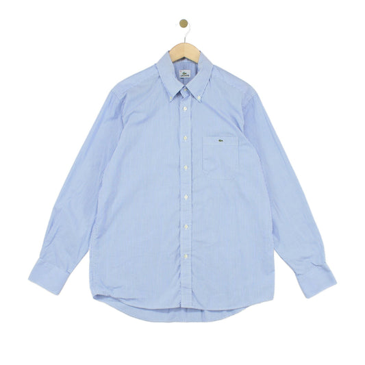 Mens Striped Shirt Button Up Long Sleeve Classic Cotton