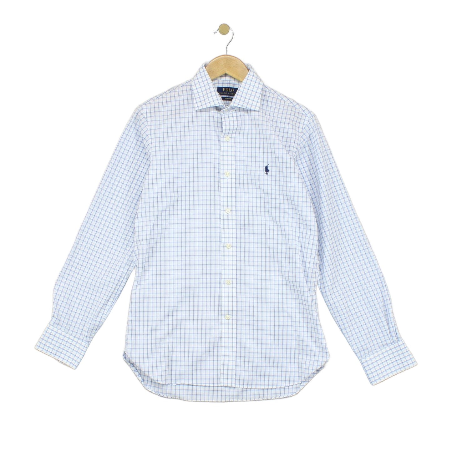 Mens Check Shirt Button Up Long Sleeve