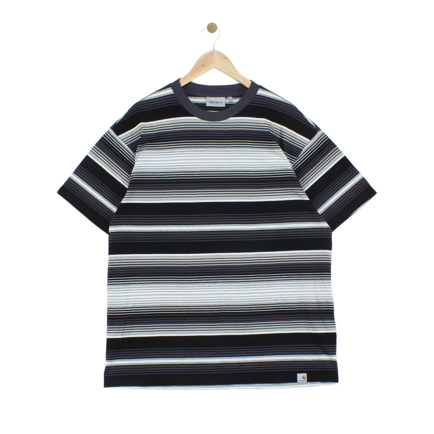 Mens Striped T-Shirt Crew Neck