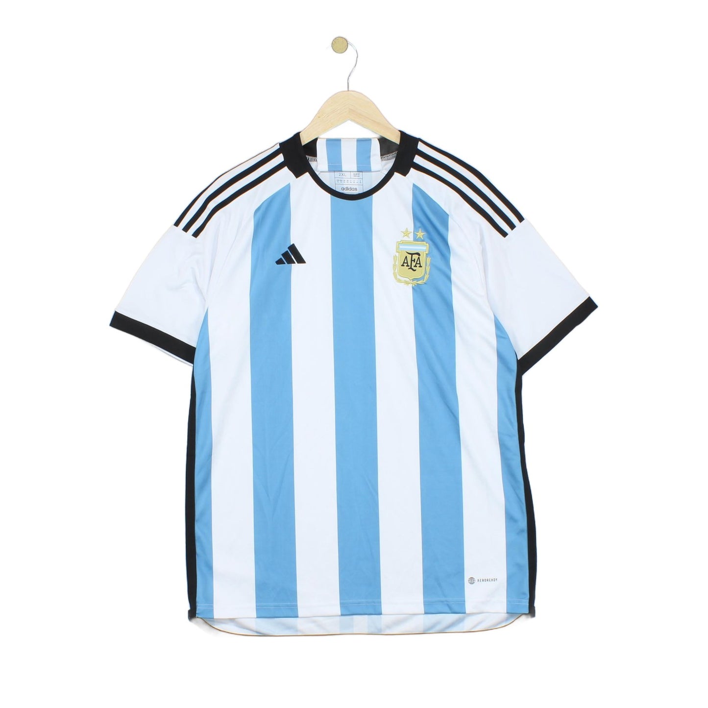 Mens Argentina 2022-23 Football Shirt Home Jersey Slim Fit