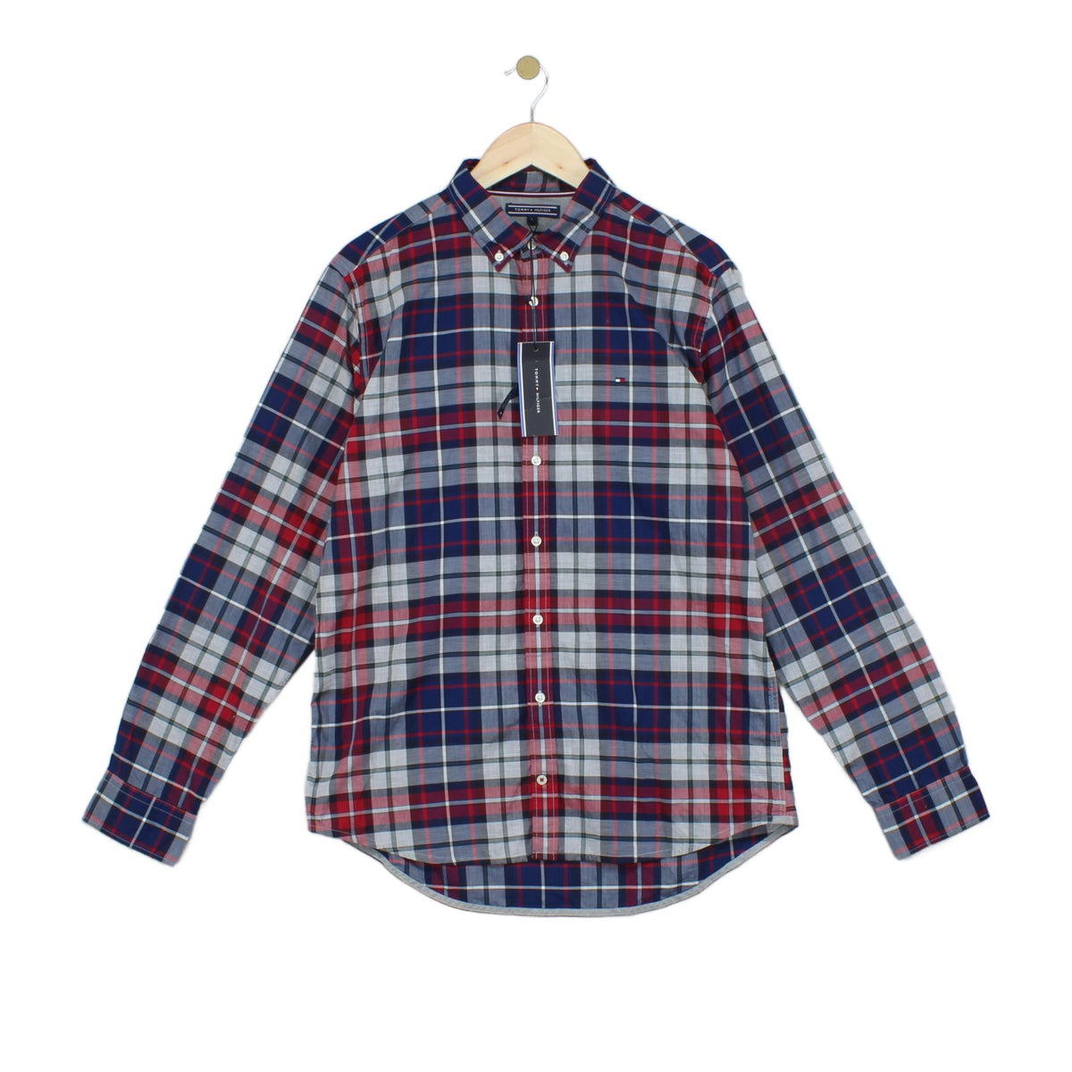 Mens Plaid Shirt Long Sleeve Casual Button Down
