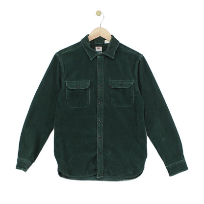 Mens Corduroy Shirt Western Button Up
