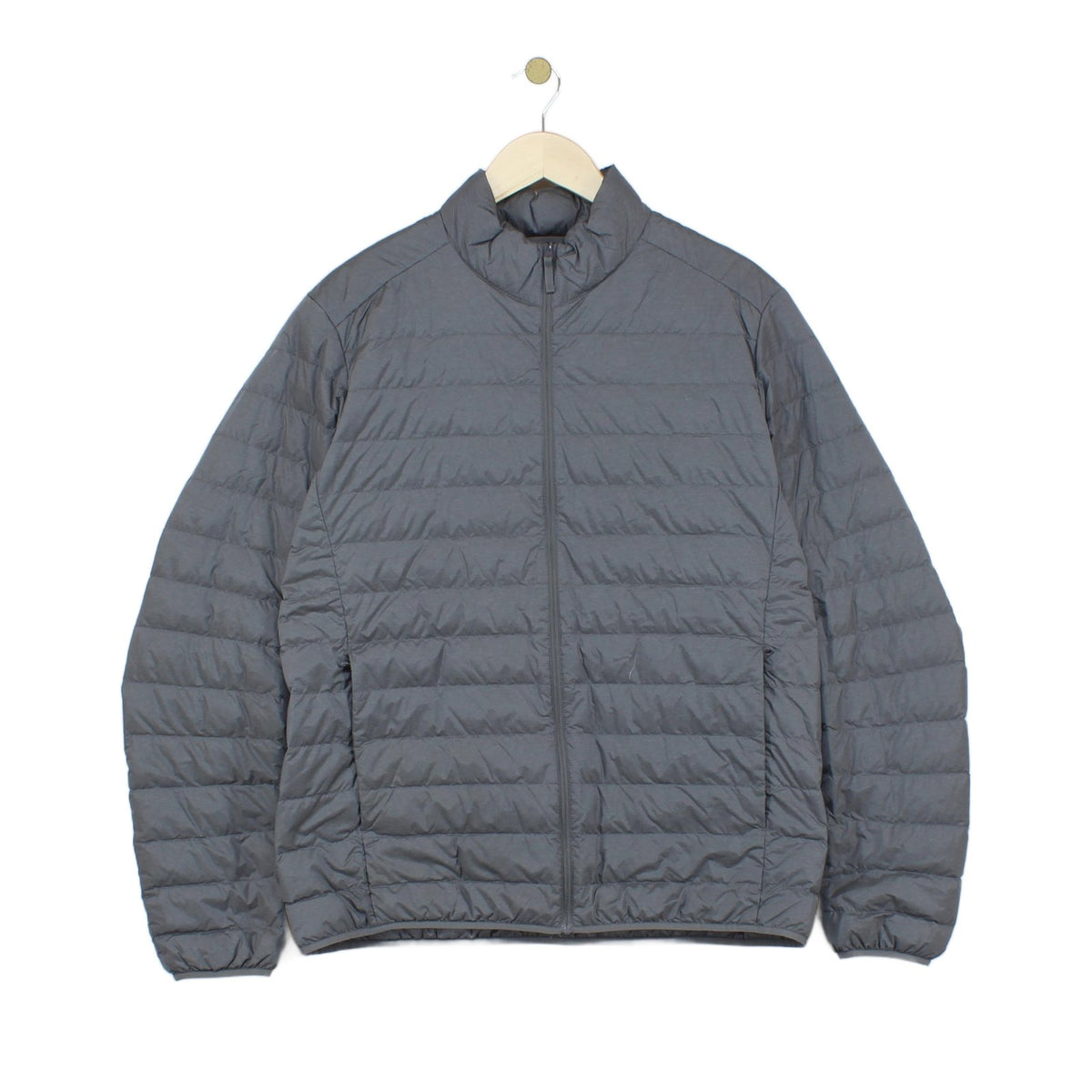 Mens Quilted Jacket Lightweight Ultra Light Down Full Zip
