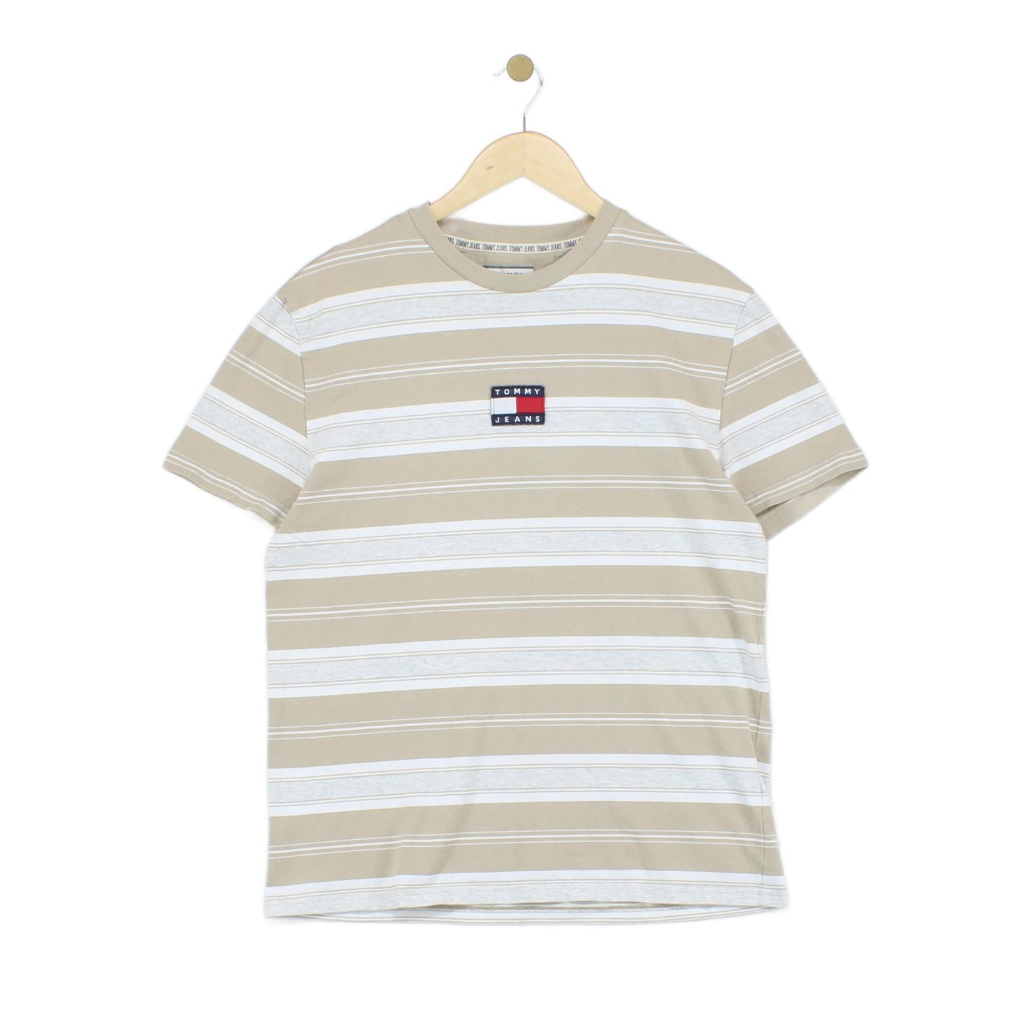 Mens Striped T-Shirt Crew Neck Short Sleeve