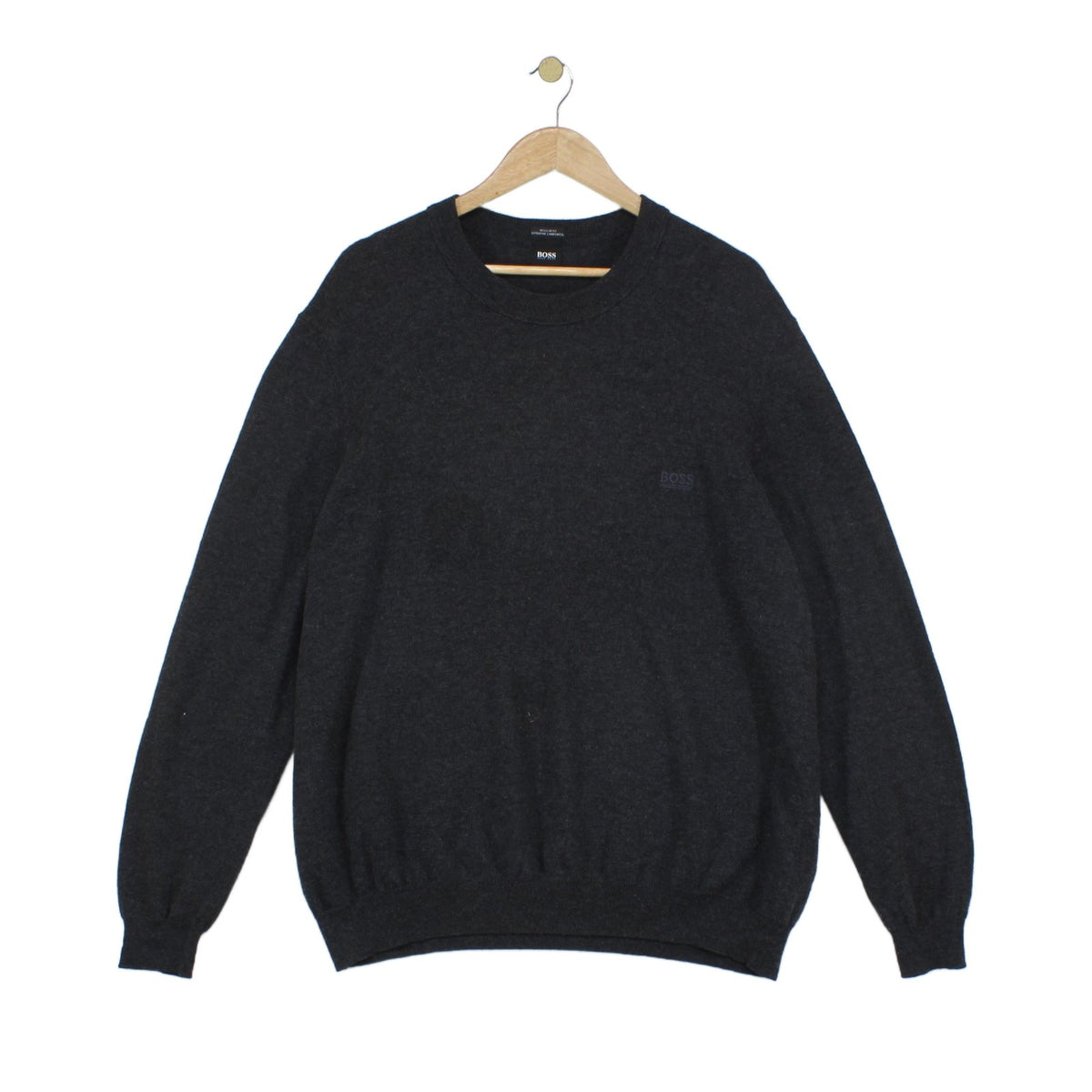 Mens Wool Jumper Regular Fit Crew Neck