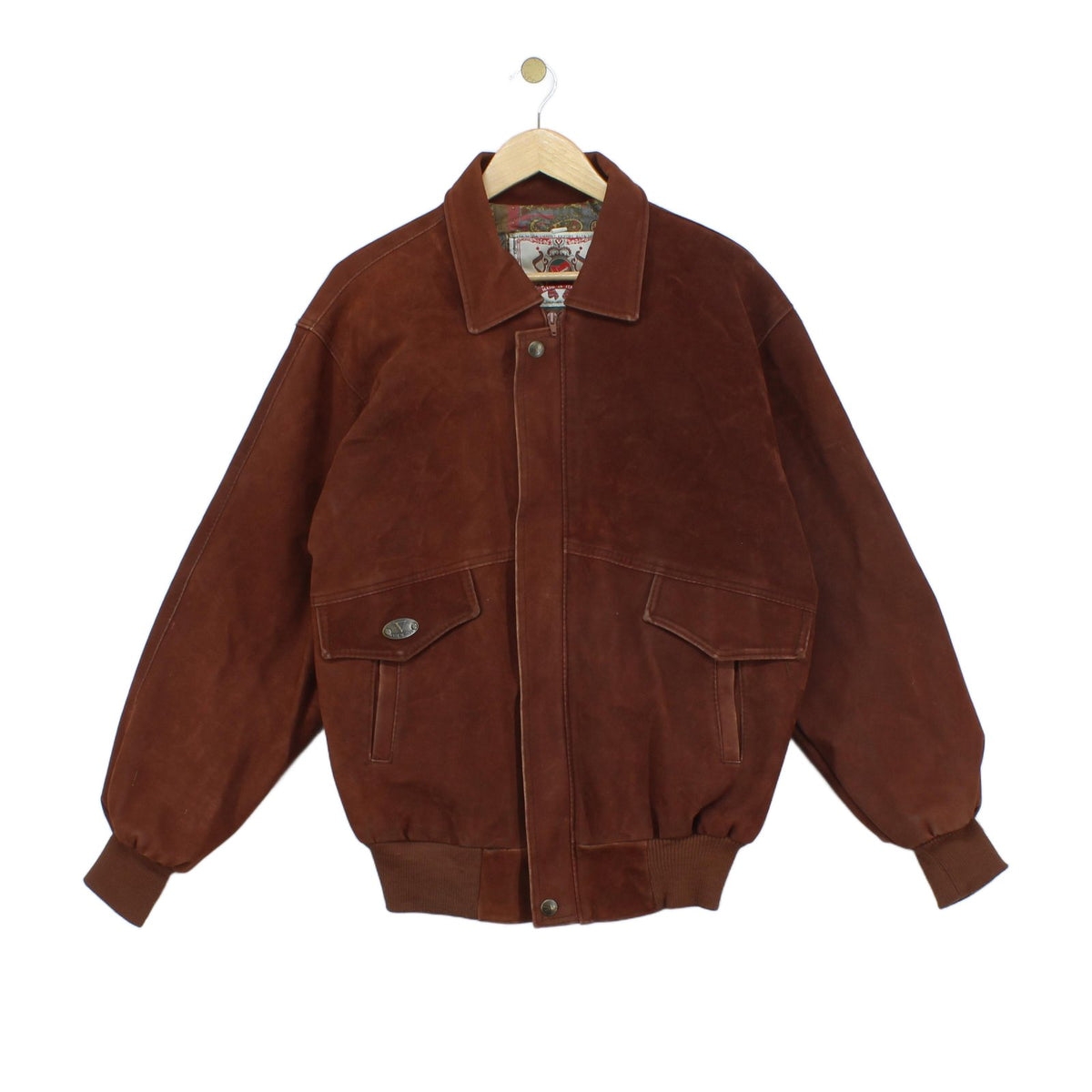 Mens Suede Jacket Made In Italy Full Zip