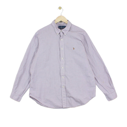 Mens Check Shirt Classic Fit Button Down
