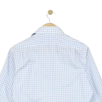 Mens Check Shirt Button Up Long Sleeve