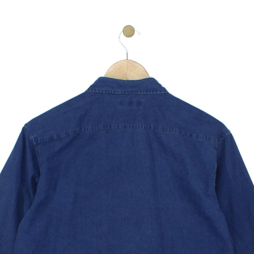 Mens Shirt Button Up Long Sleeve Collar Cotton
