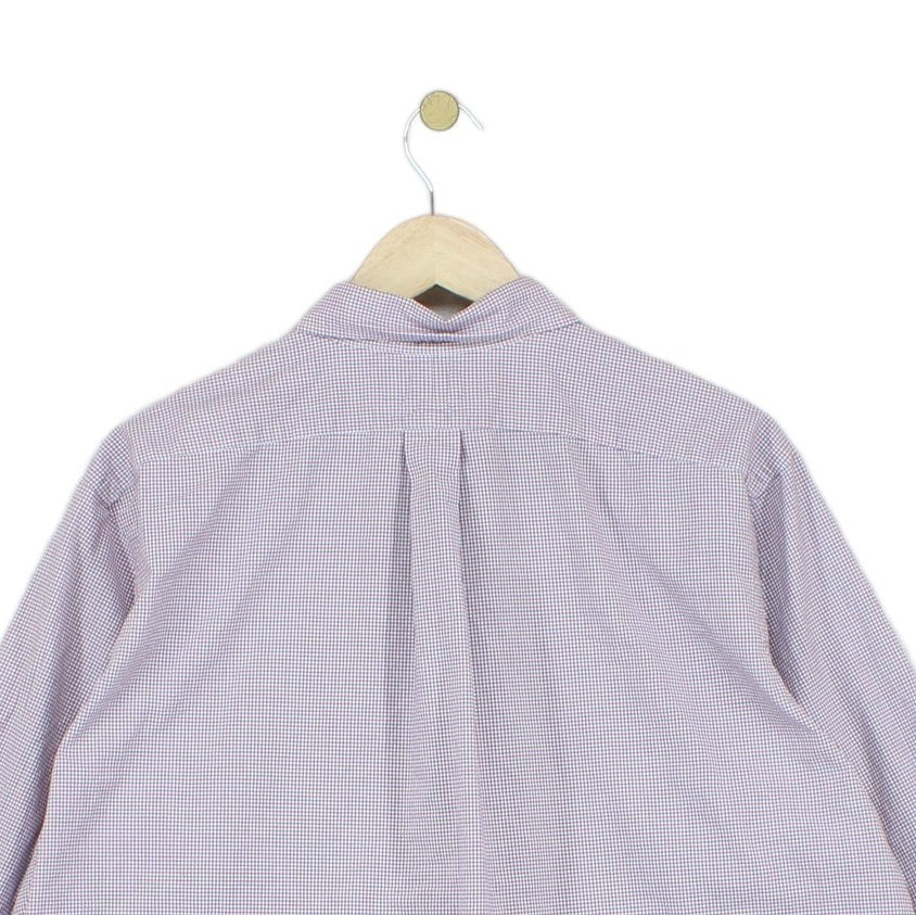 Mens Check Shirt Classic Fit Button Down