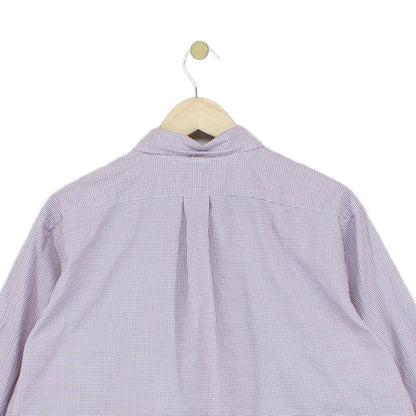 Mens Check Shirt Classic Fit Button Down