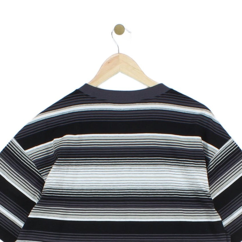 Mens Striped T-Shirt Crew Neck
