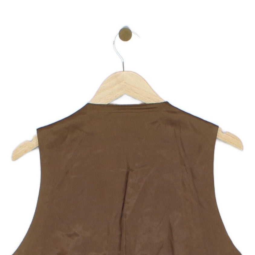 Mens Suede Waistcoat Button Sleeveless