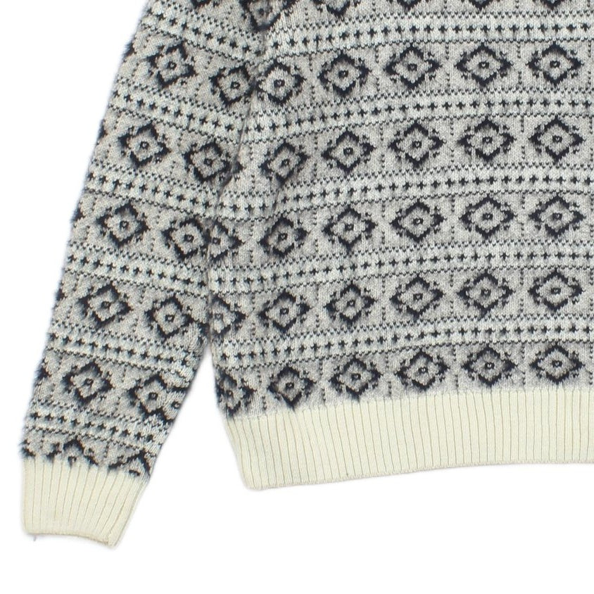 Womens Fair Isle Jumper Knit Winter Roll Neck