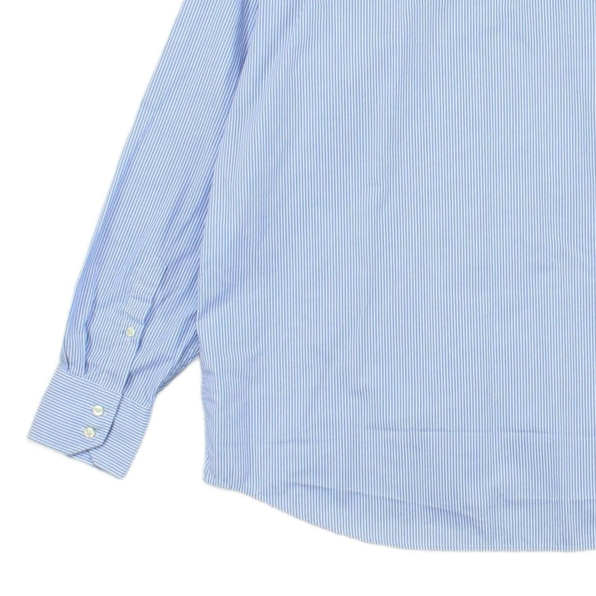 Mens Striped Shirt Button Up Long Sleeve Classic Cotton