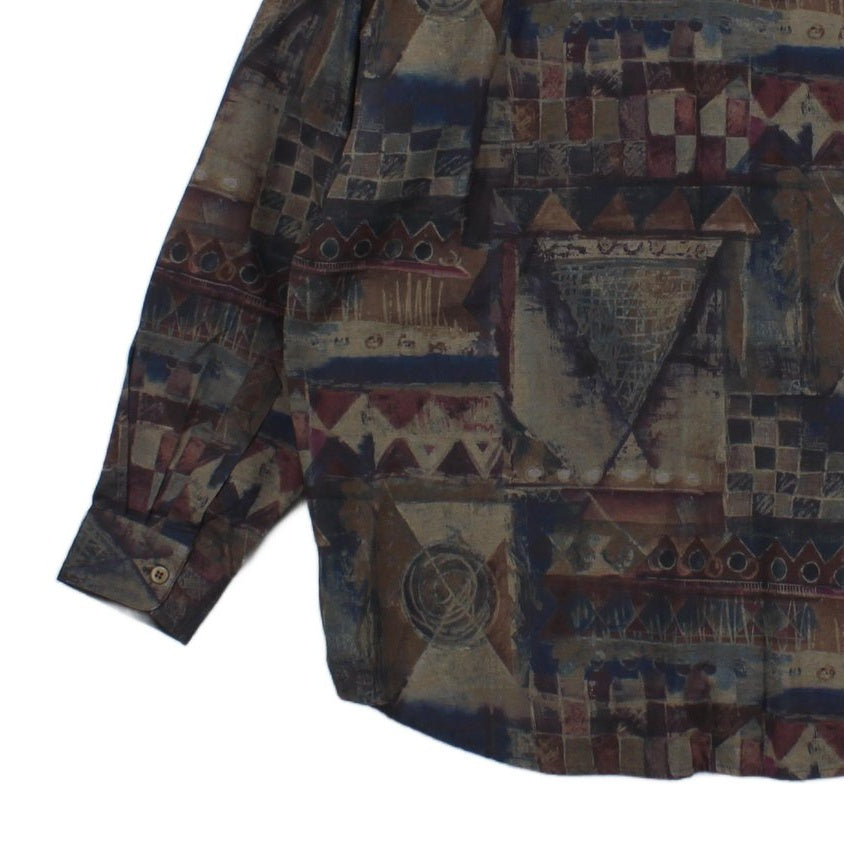 Mens Patterned Shirt Button Up