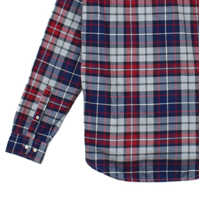 Mens Plaid Shirt Long Sleeve Casual Button Down