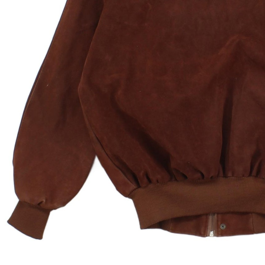 Mens Suede Jacket Made In Italy Full Zip