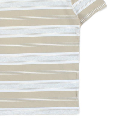 Mens Striped T-Shirt Crew Neck Short Sleeve