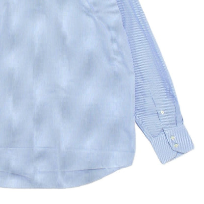Mens Striped Shirt Button Up Long Sleeve Classic Cotton