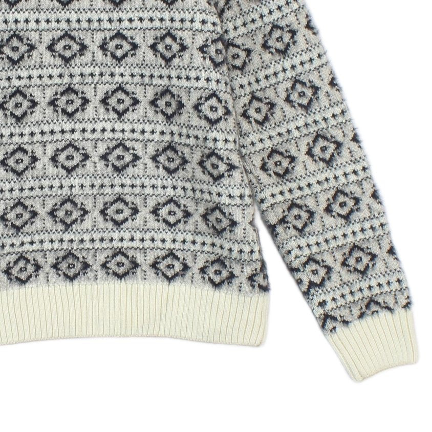 Womens Fair Isle Jumper Knit Winter Roll Neck