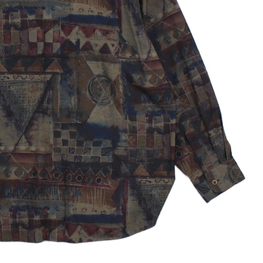 Mens Patterned Shirt Button Up