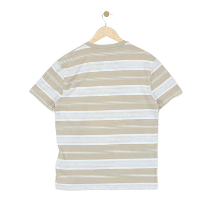 Mens Striped T-Shirt Crew Neck Short Sleeve