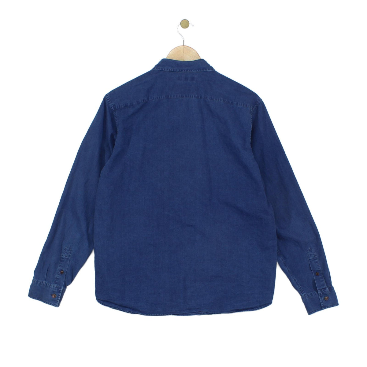 Mens Shirt Button Up Long Sleeve Collar Cotton