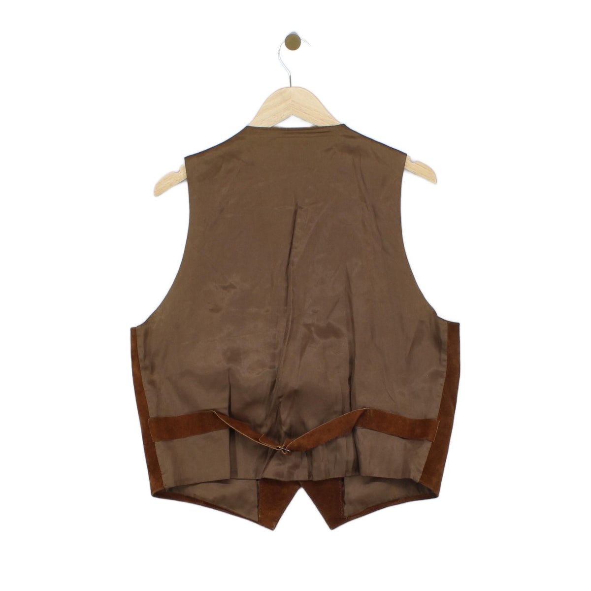 Mens Suede Waistcoat Button Sleeveless