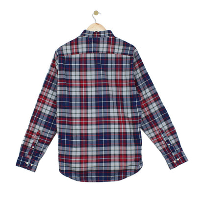 Mens Plaid Shirt Long Sleeve Casual Button Down